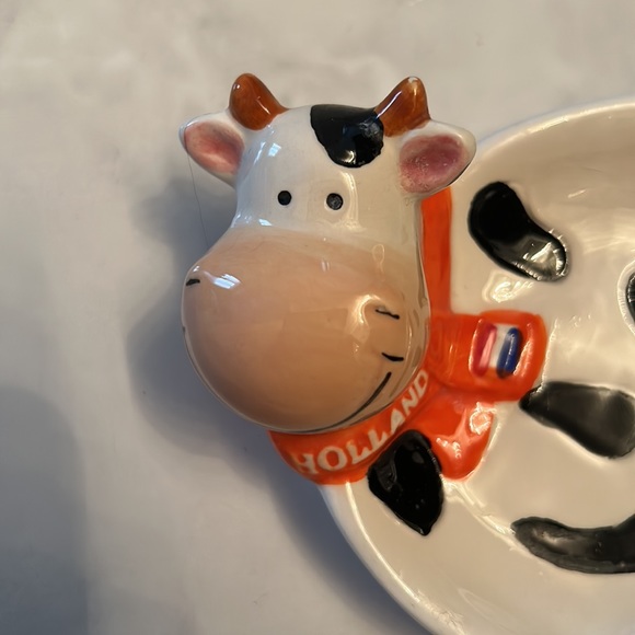Handmade Holland cow soap dish - Picture 3 of 5